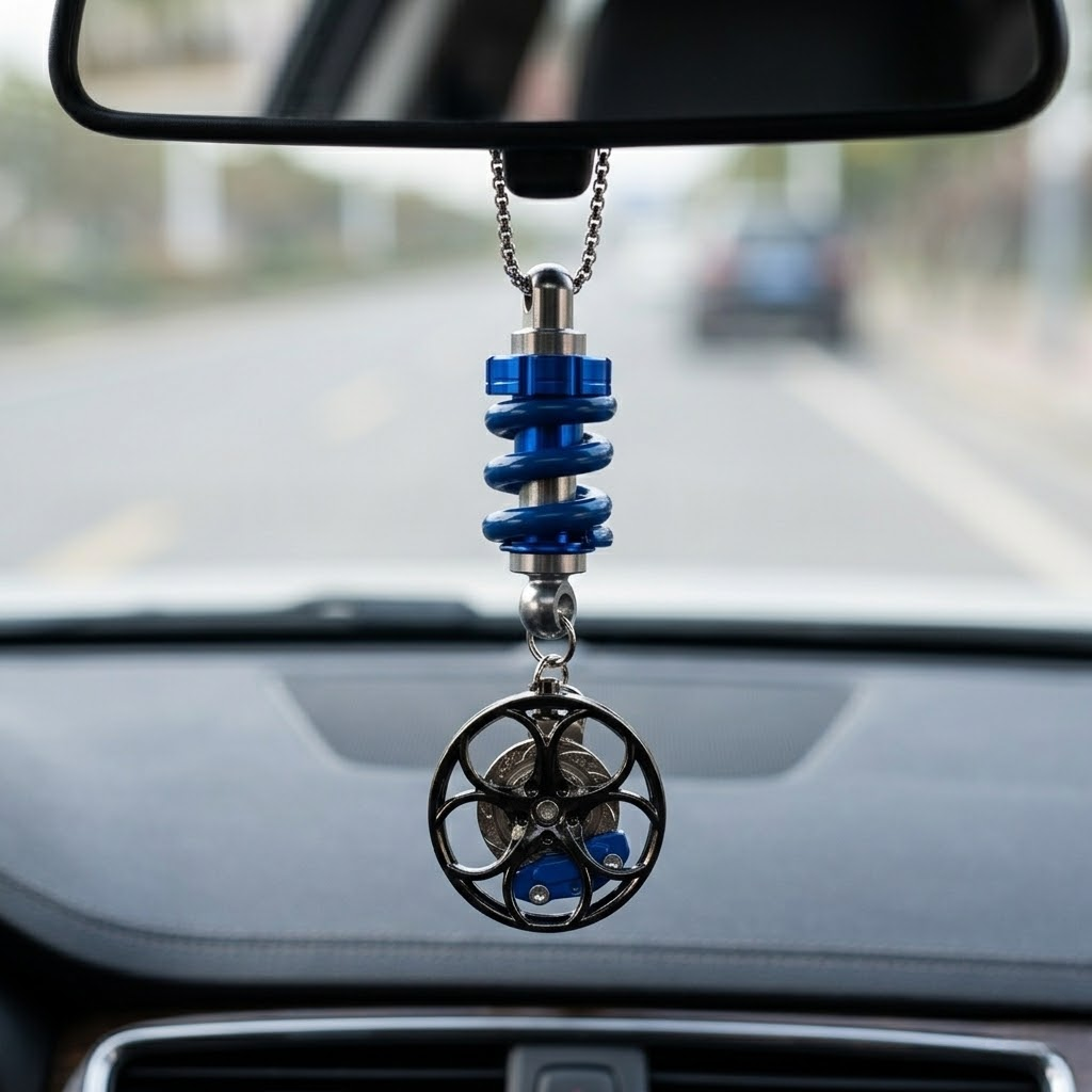 Precision Engineering Wheel & Shock Car Pendant