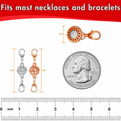 🔥 Secure Your Necklace in Seconds-Magnetic Necklace Clasps and Closures