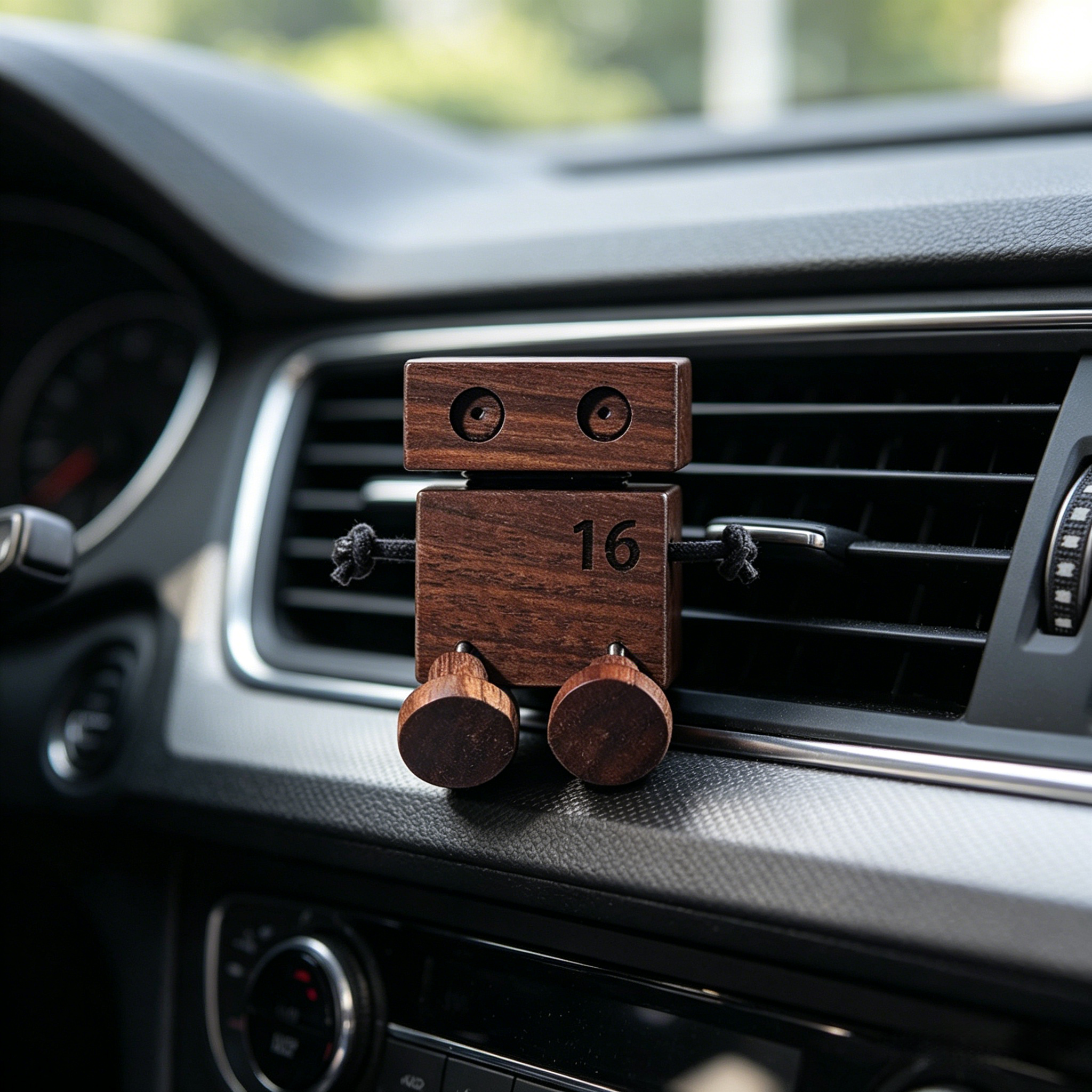 Whimsical Wooden Robot Car Diffuser
