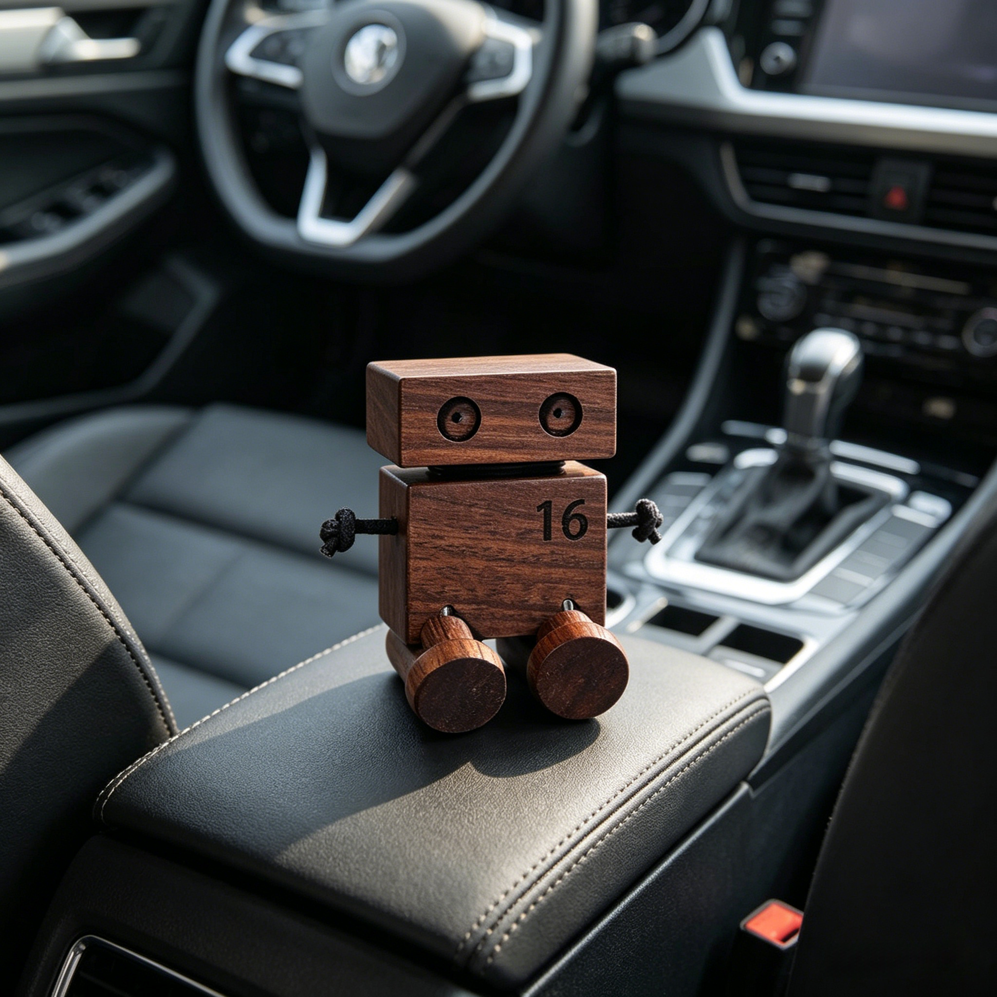 Whimsical Wooden Robot Car Diffuser