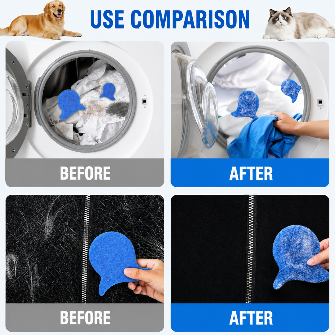 ⏳LAST DAY BUY 1 GET 1 FREE!💦Laundry Pet Hair Removal Fish - 5 Pack