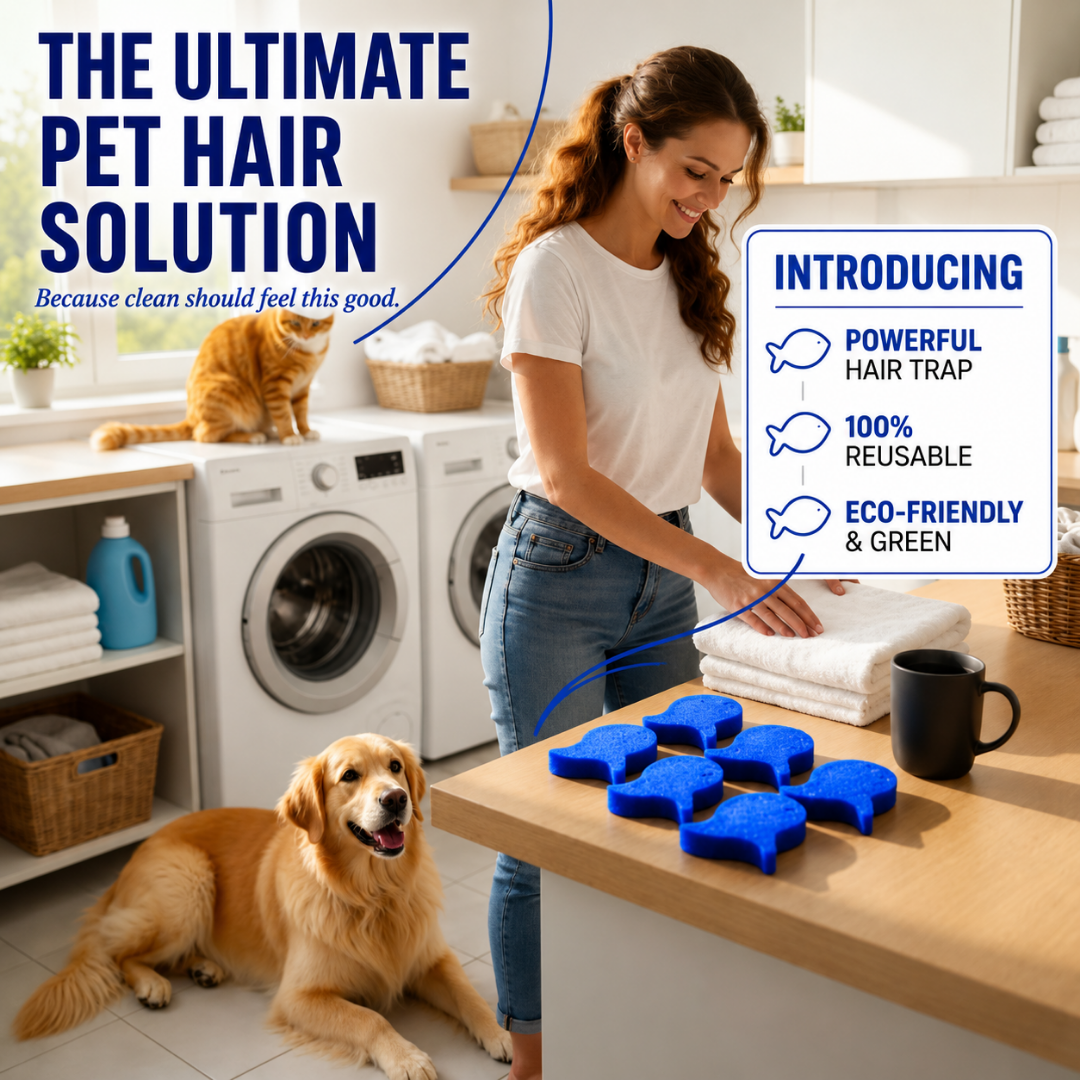 ⏳LAST DAY BUY 1 GET 1 FREE!💦Laundry Pet Hair Removal Fish - 5 Pack