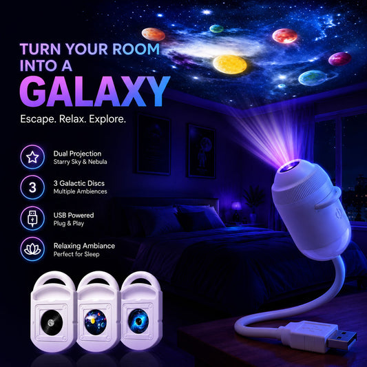 🔮 Cosmic Sanctuary: HD Star Projector for Positive Energy & Mindful Meditation 🧘‍♀️