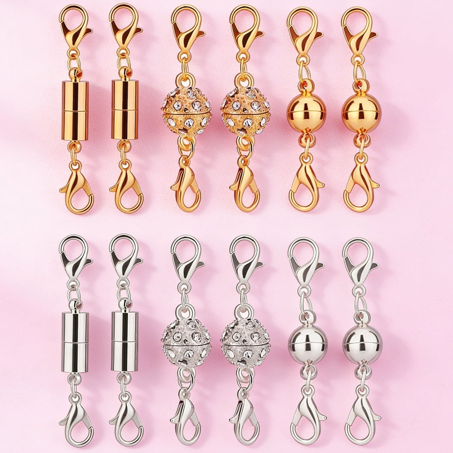 🔥 Secure Your Necklace in Seconds-Magnetic Necklace Clasps and Closures