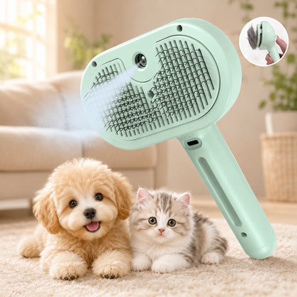 ✨ Mist Massage Brush for Dogs & Cats — Professional Dematting & Deshedding Tool 🐶