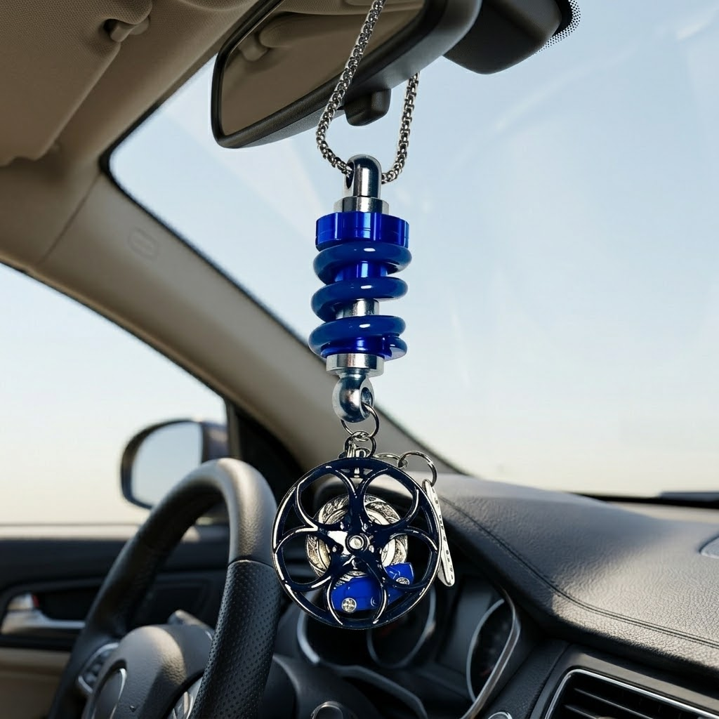 Precision Engineering Wheel &amp; Shock Car Pendant