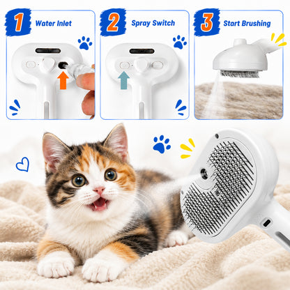 ✨ Mist Massage Brush for Dogs & Cats — Professional Dematting & Deshedding Tool 🐶