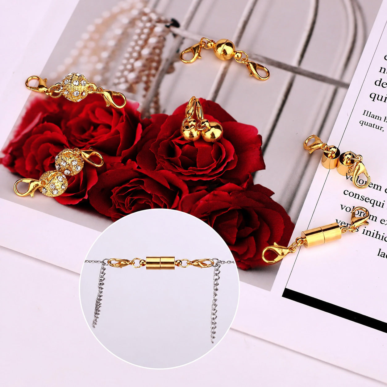 🔥 Secure Your Necklace in Seconds-Magnetic Necklace Clasps and Closures