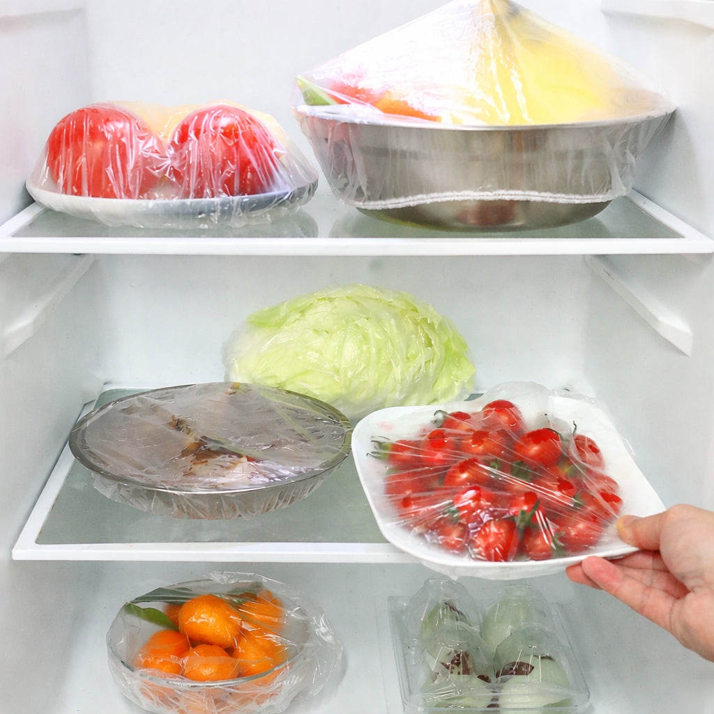 🛡️ 100pcs Elastic Food Wraps – Fit Any Bowl in Seconds, Keep Food Fresh Longer 🌱