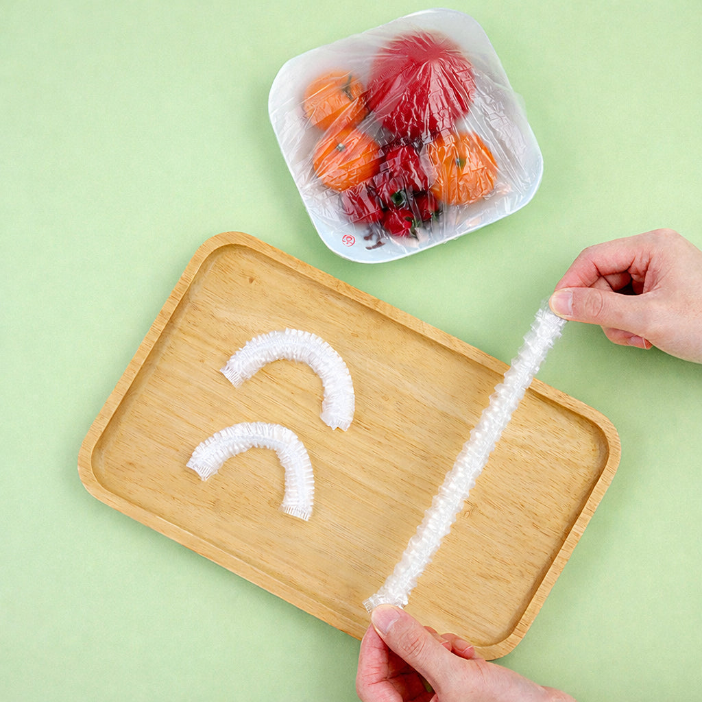 🛡️ 100pcs Elastic Food Wraps – Fit Any Bowl in Seconds, Keep Food Fresh Longer 🌱
