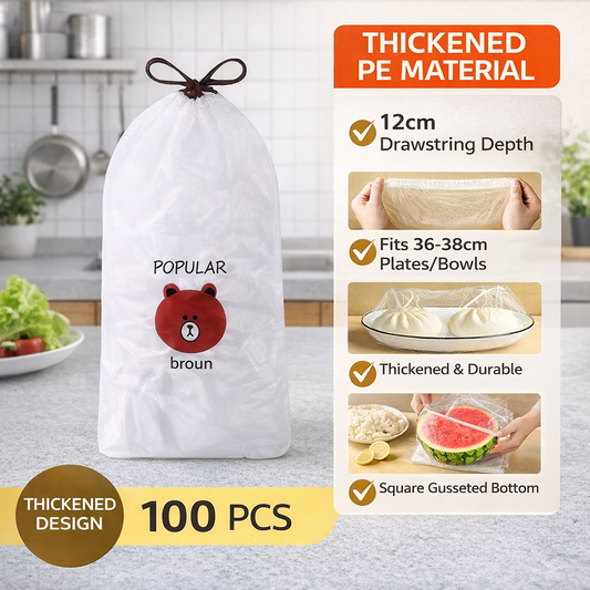 ✅ ✅  100pcs Upgraded Food-Grade Covers: Safe, Fast & Fits Any Dish!