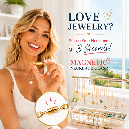 🔥 Secure Your Necklace in Seconds-Magnetic Necklace Clasps and Closures