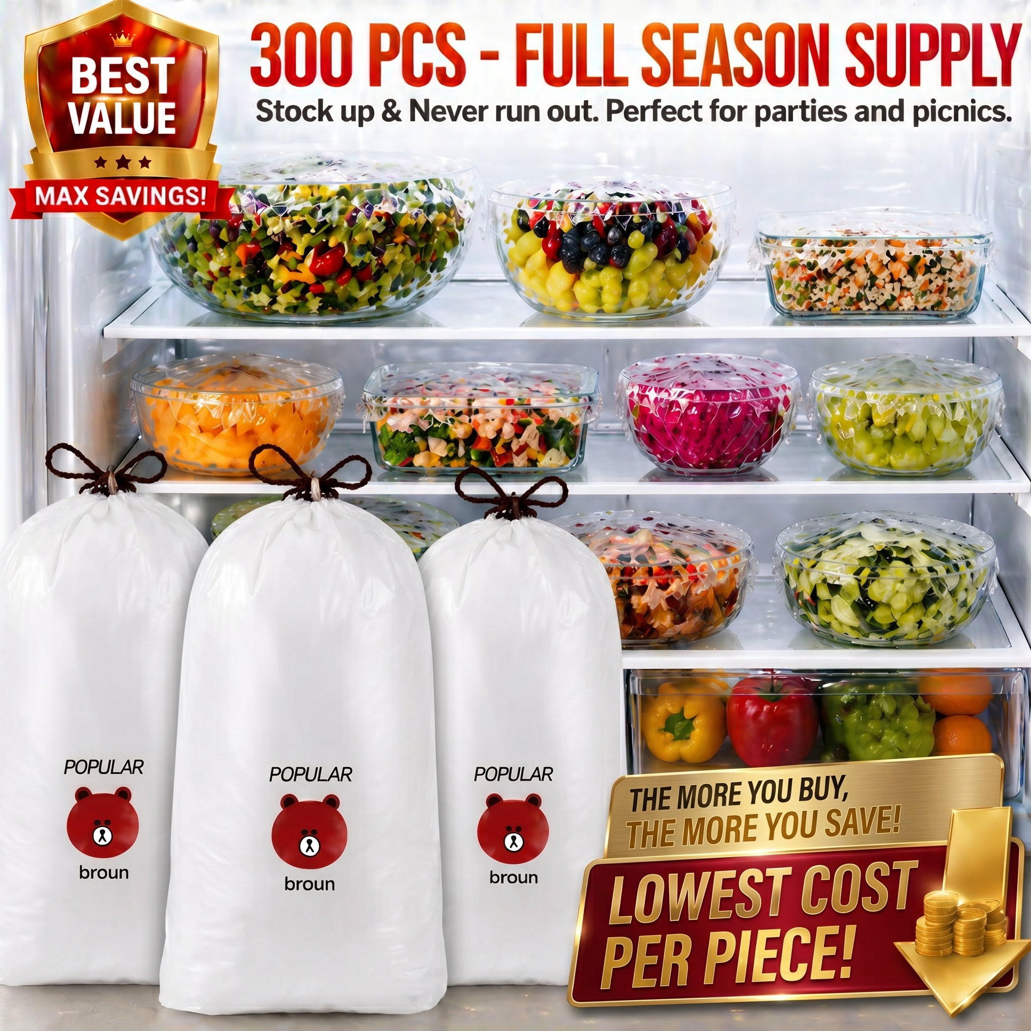 ✨ 300 PCS - Best Value (Full Season Supply)
