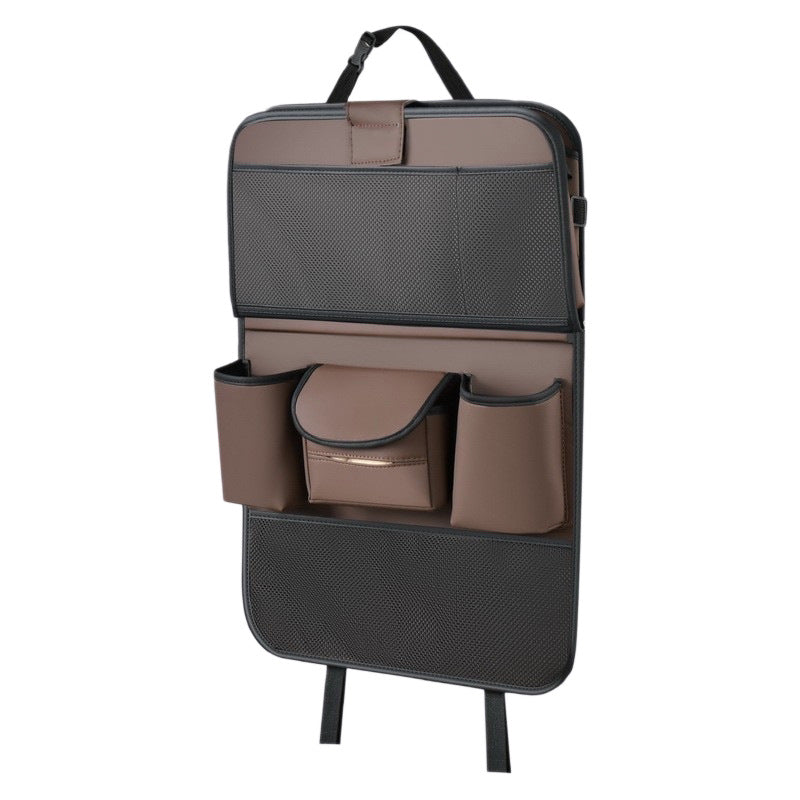 Multifunctional Car Backseat Organizer with Foldable Tray