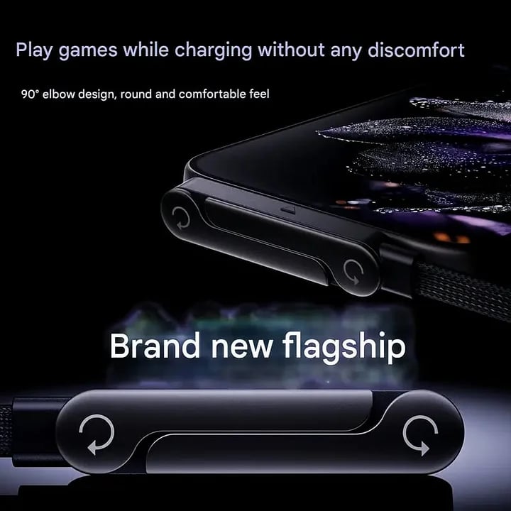 😍😍Official Authorized | 2-in-1 Invisible Holder Charger Cable - 240W Fast Charging Cord with Built-In Phone Stand